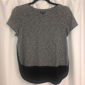 Express grey and black top